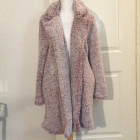 *ONLY 1 LEFT* 2-toned Super Soft Sherpa Coat-Wine - Picture 7 of 7